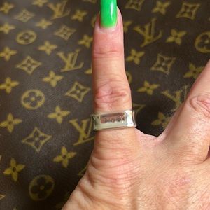 Tiffany Square .925 Sterling Silver Ring size 6